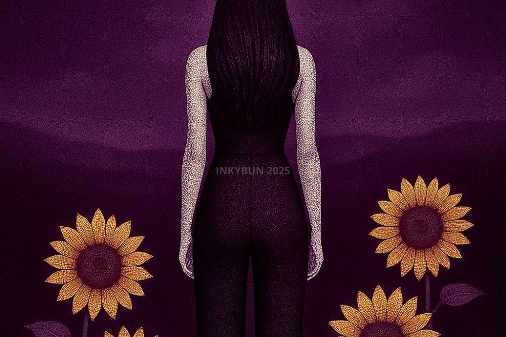 Fille aux tournesols
